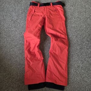 O'neill Women's Explore Series Snowboard Pants 8Kmm Size Small Orange Adj Waist‎